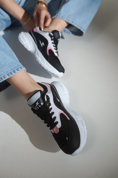 Günlük Spor Ayakkabı Kadın Sneaker  SİYAH PEMBE